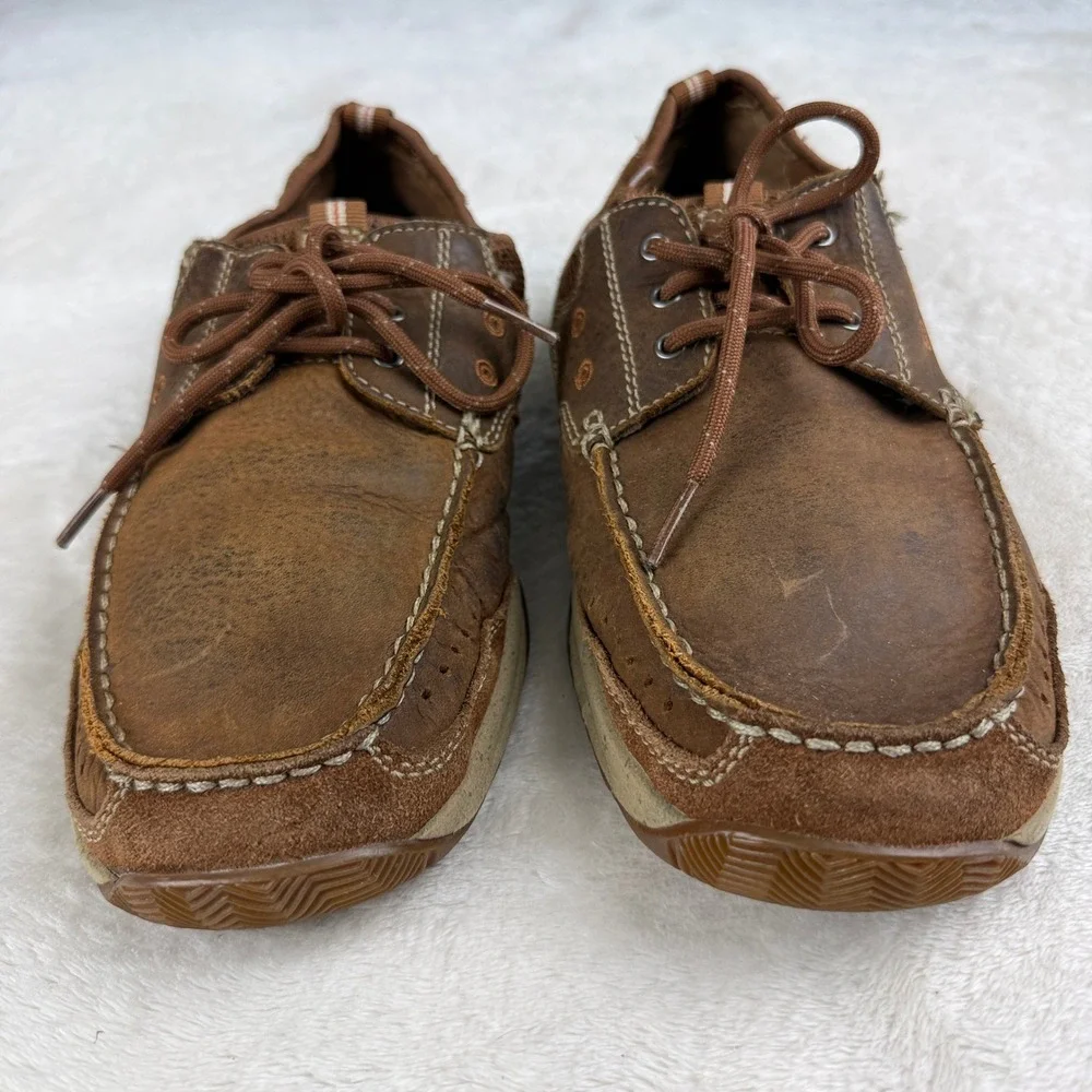 Clarks Armada English Oxford Mens 9.5 Brown Leather Boat‎ Shoes Rugged Dadcore